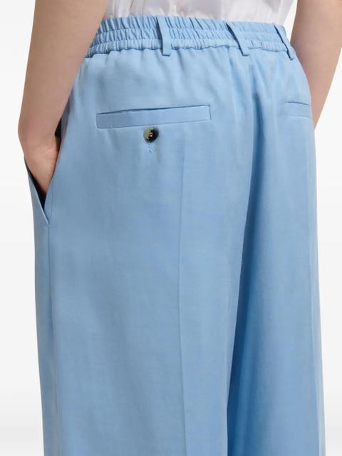 Marni elasticated pleat front trousers - Blue