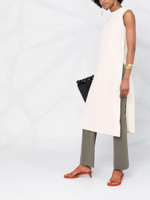 Jil Sander side-slit knit top - Neutrals