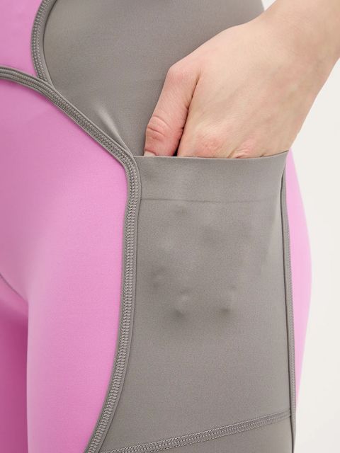 adidas by Stella McCartney legginsy treningowe Two-Tone kolor fioletowy wzorzyste JI5247