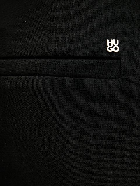 HUGO spodnie damskie kolor czarny szerokie high waist 50542647