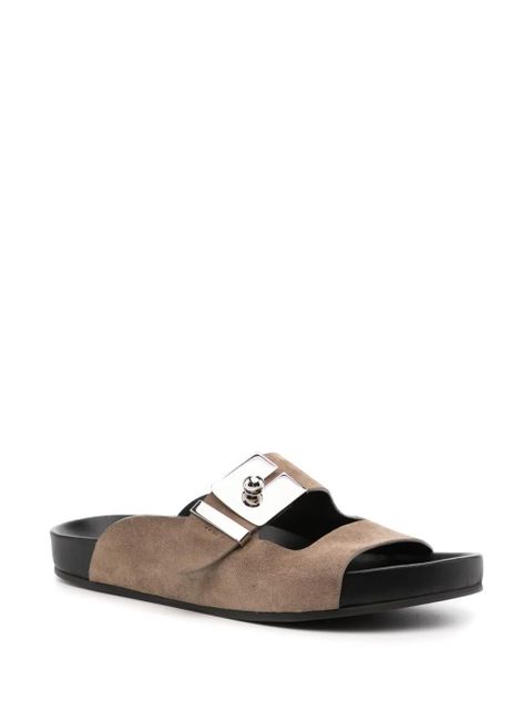 Lanvin side-buckle leather sandals - Neutrals - zdjęcie produktu nr 2