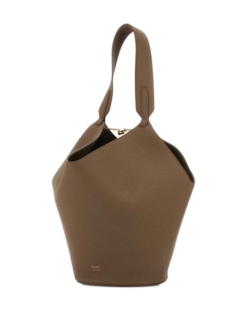 KHAITE Lotus leather tote bag - Brown