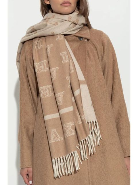 Max Mara embroidered logo pattern scarf - Neutrals - zdjęcie produktu nr 2