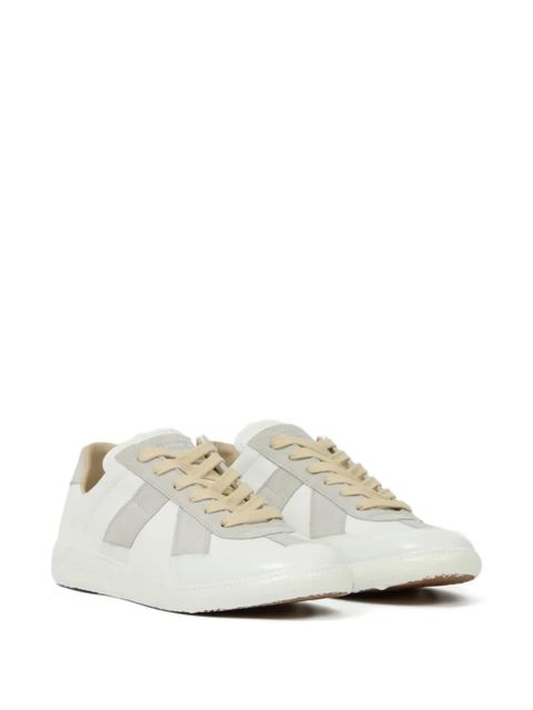 Maison Margiela leather panelled sneakers - White