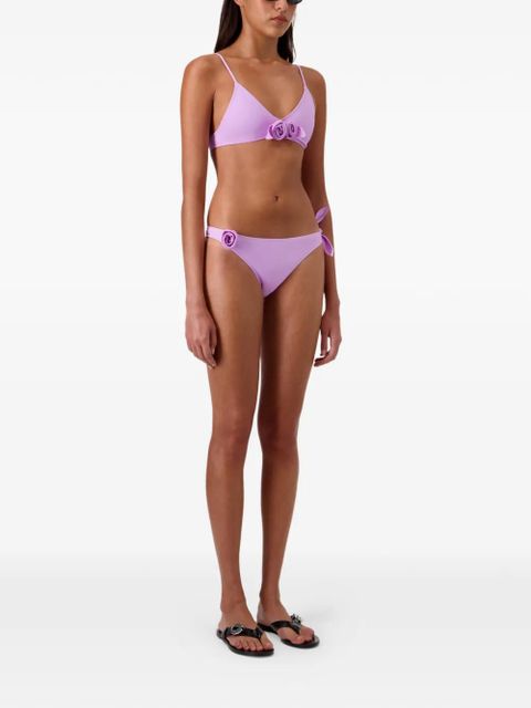 Coperni flower gathered bikini top - Purple