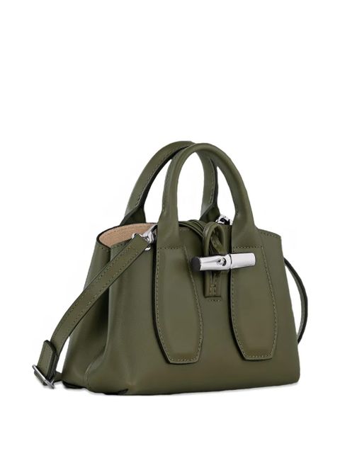 Longchamp top-handle leather shoulder bag - Green