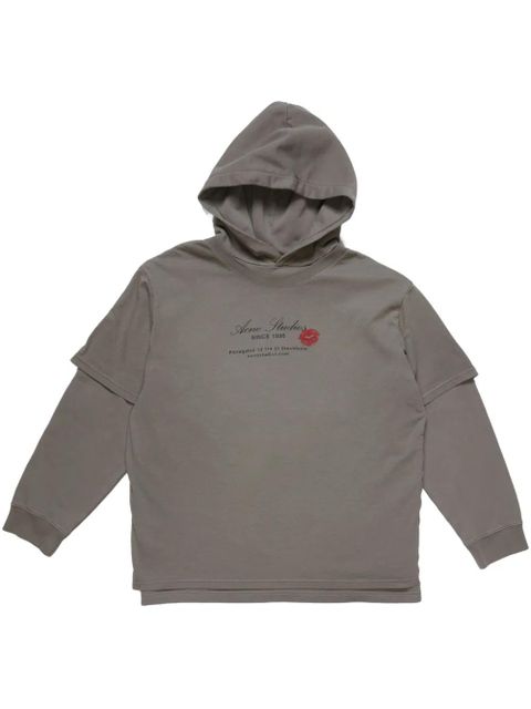 Acne Studios double layer hoodie - Grey - zdjęcie produktu nr 1