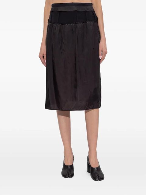 Maison Margiela ruffled midi skirt - Black