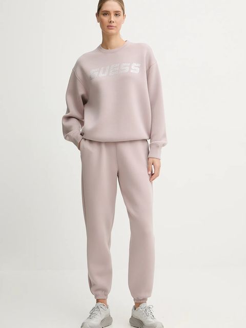 Guess bluza CECILIA damska kolor różowy z aplikacją V4BQ15 K7UW2 - zdjęcie produktu nr 2