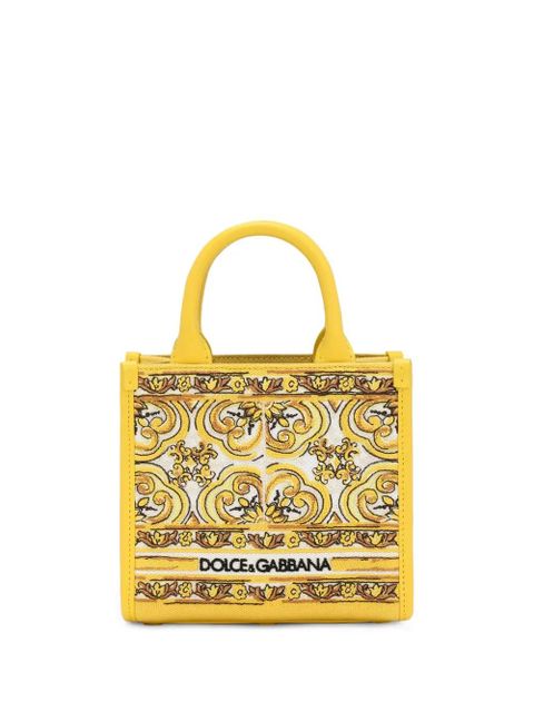 Dolce & Gabbana mini DG Daily canvas tote bag - Yellow - zdjęcie produktu nr 1