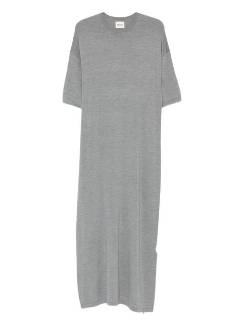 KHAITE short-sleeves midi dress - Grey