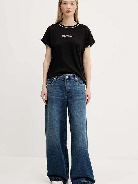Karl Lagerfeld Jeans jeansy damskie kolor granatowy A3W10079