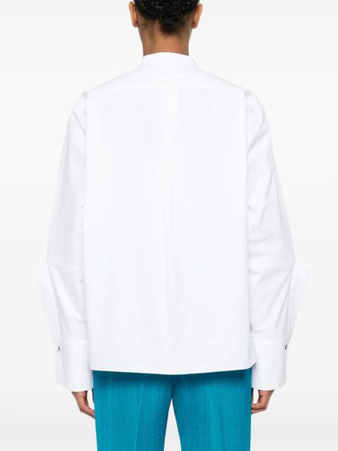 Jil Sander cropped cotton poplin shirt - White