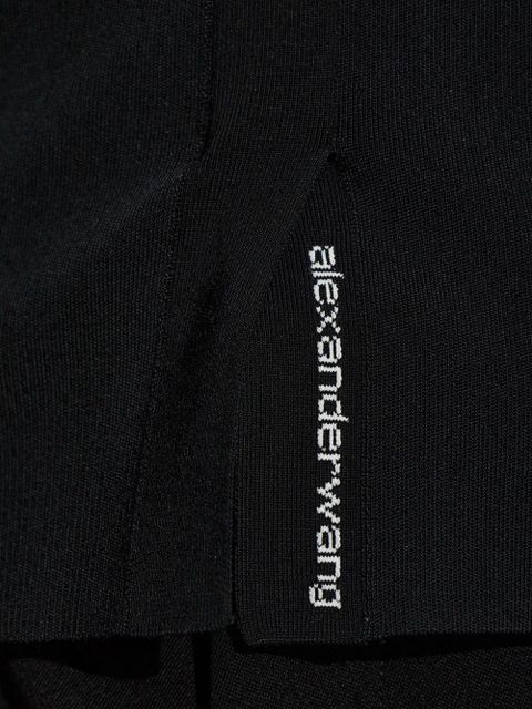 Alexander Wang long-sleeve polo-collar blouse - Black