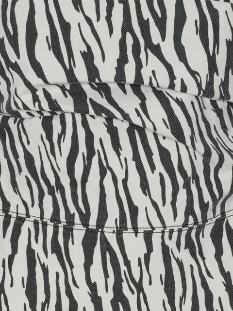 ROTATE BIRGER CHRISTENSEN zebra-print strapless top - White