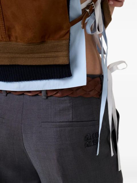 Miu Miu concealed-fastening trousers - Grey