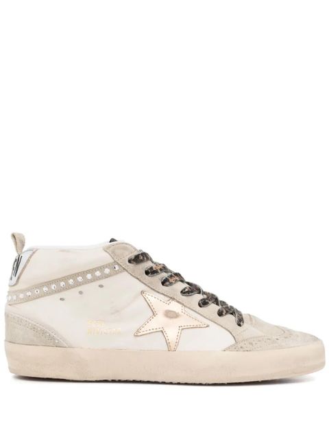 Golden Goose Mid Star crystal-detailed sneakers - Neutrals - zdjęcie produktu nr 1
