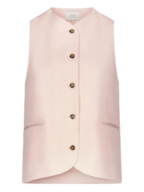 LouLou de Saison button welt pocket waistcoat - Pink - zdjęcie produktu nr 1