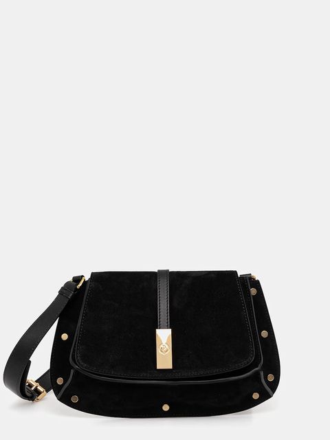 Pollini torebka zamszowa kolor czarny PC4426PP0N QI1 - zdjęcie produktu nr 1