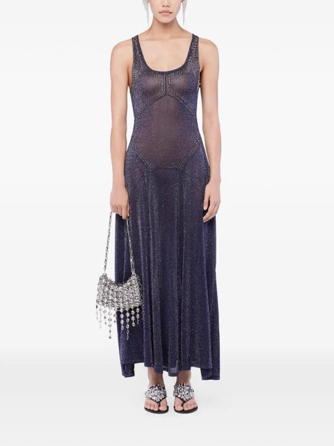 Rabanne flared hotfix knit dress - Blue - zdjęcie produktu nr 1