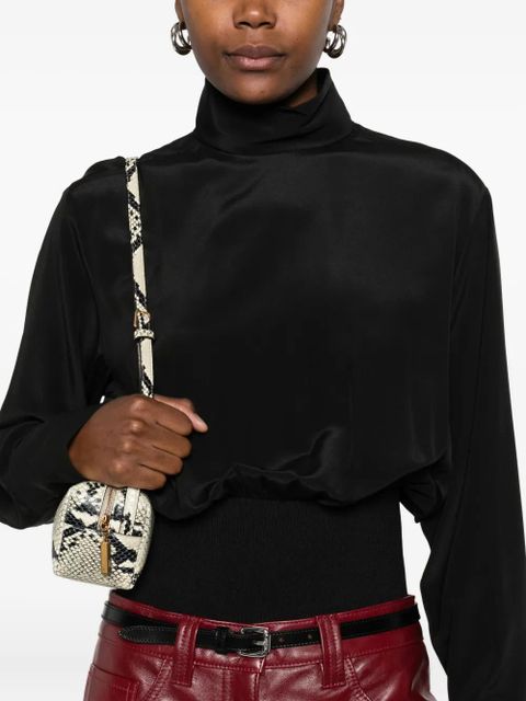 Sportmax high-neck silk blouse - Black