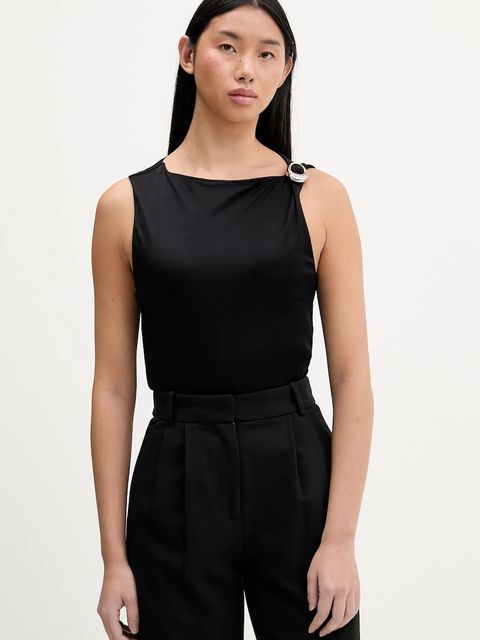 HUGO bluzka damska kolor czarny gładka 50555782 - zdjęcie produktu nr 1