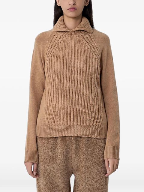Moncler ribbed polo-collar sweater - Neutrals - zdjęcie produktu nr 1
