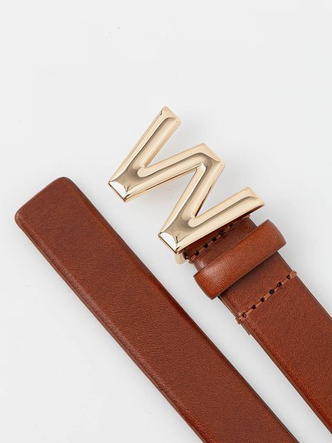 Weekend Max Mara pasek skórzany AWEST damski kolor brązowy 2615501034600 - zdjęcie produktu nr 2