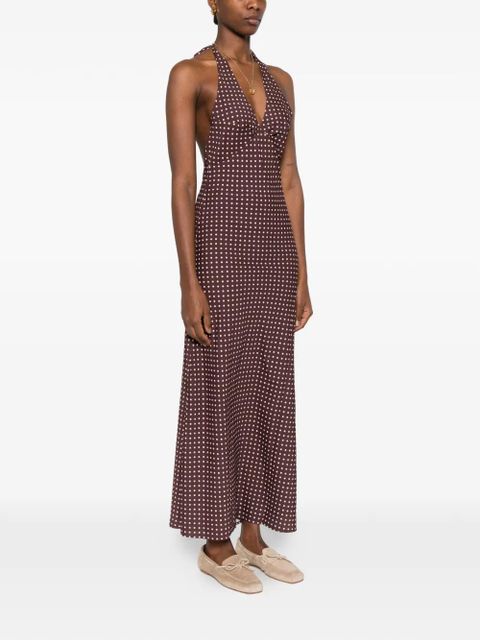 Faithfull the Brand Rosa polka-dot maxi dress - Brown