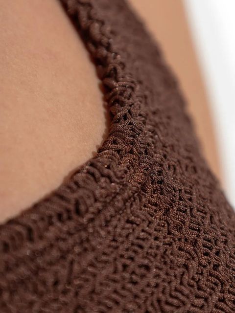 Hunza G Sandy crinkle swimsuit - Brown