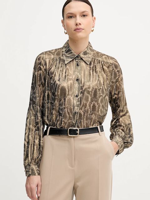 Marc Aurel koszula damska kolor zielony relaxed z kołnierzykiem klasycznym 6368-1000-93490 - zdjęcie produktu nr 1