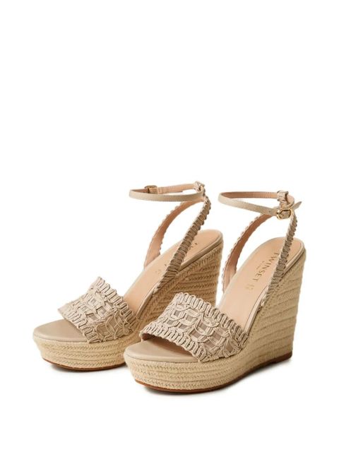TWINSET woven wedged sandals - Neutrals - zdjęcie produktu nr 2