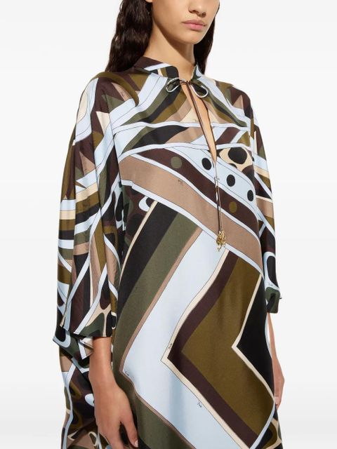 PUCCI Vivara-print silk kaftan - Brown
