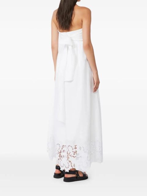 Max Mara Cena strapless lace dress - White