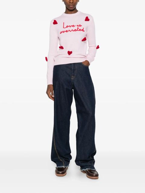 MC2 Saint Barth heart-embroidered sweater - Pink