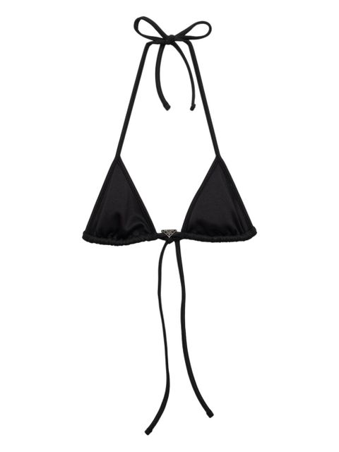 Prada triangle-cup halterneck bikini top - Black