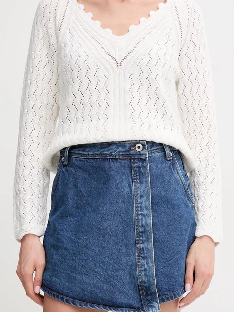 Pepe Jeans spódnicospodnie REGULAR SKORT HW damskie kolor niebieski gładkie high waist PL801187ID3 - zdjęcie produktu nr 1