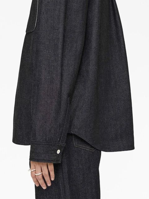 Jil Sander spread-collar denim shirt - Blue