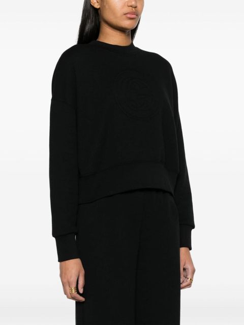 Gucci interlocking-G zipped cropped sweatshirt - Black