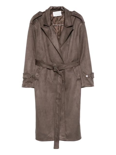The Frankie Shop Pembroke belted double-breasted trench coat - Grey - zdjęcie produktu nr 2