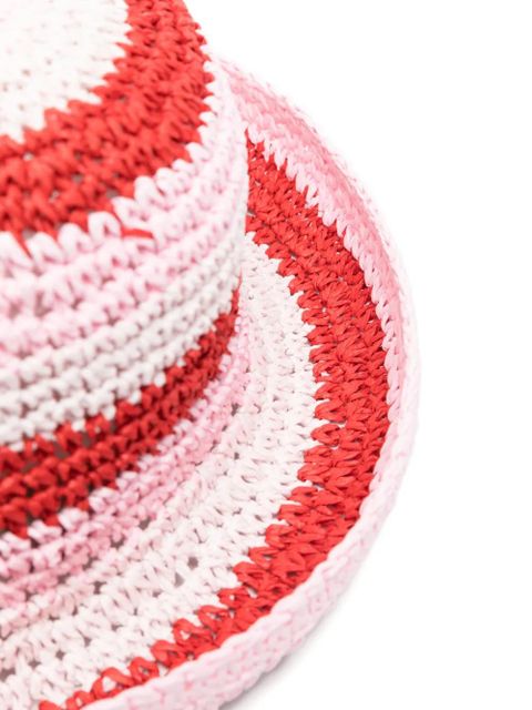 Barbour striped-pattern hat - Pink