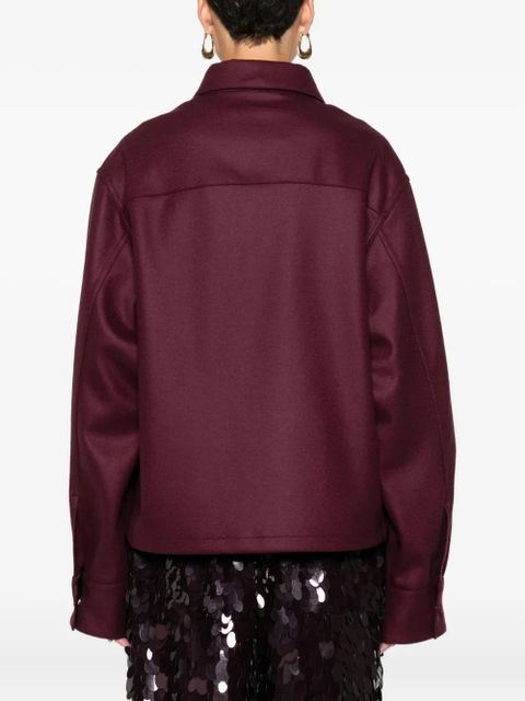 Jil Sander long-sleeve wool shirt - Red