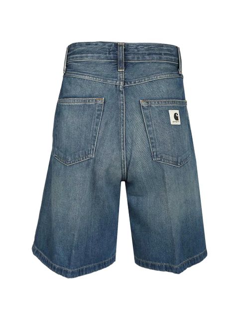 Carhartt WIP Alta denim-pleated shorts - Blue