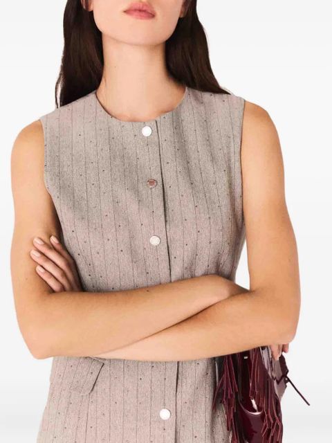 Maje rhinestone suit dress - Grey