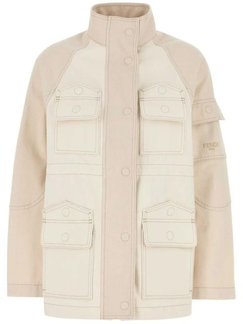 FENDI denim bomber jacket - Neutrals - zdjęcie produktu nr 1