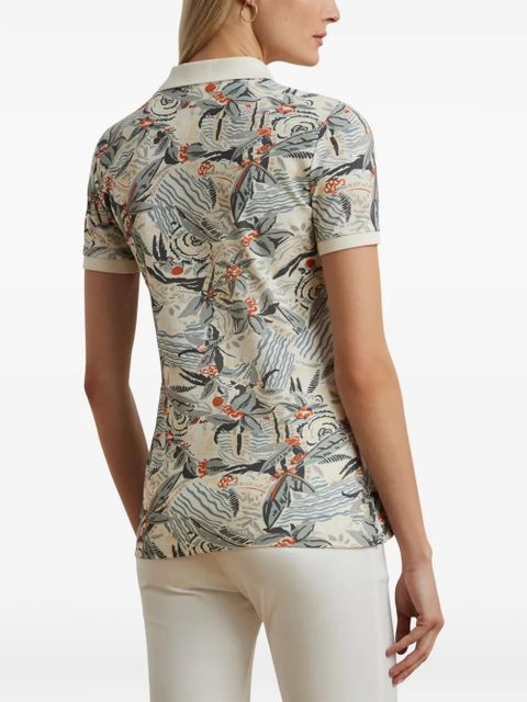 Lauren Ralph Lauren printed polo top - Neutrals