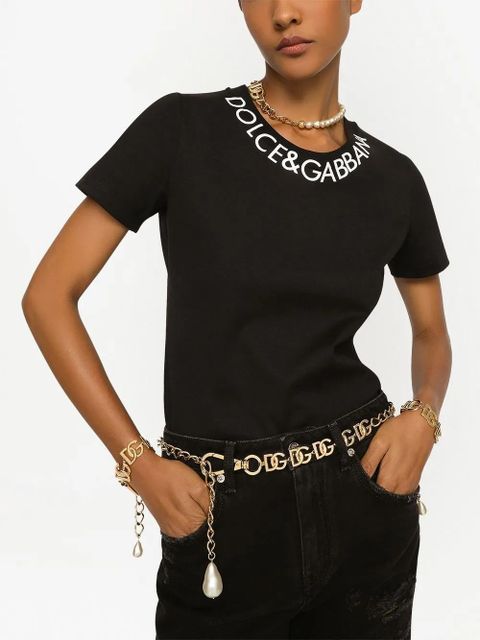 Dolce & Gabbana embroidered jersey T-shirt - Black