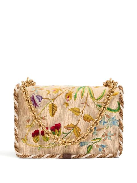 Valentino Garavani small Vain embroidered shoulder bag - Neutrals