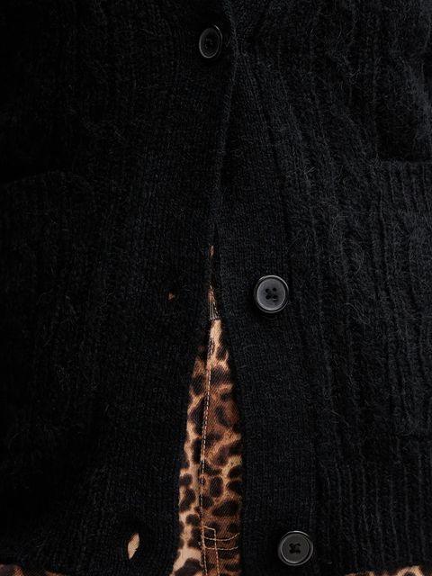 Silvian Heach kardigan z domieszką wełny VALBUENA damski kolor czarny GPA25149CD