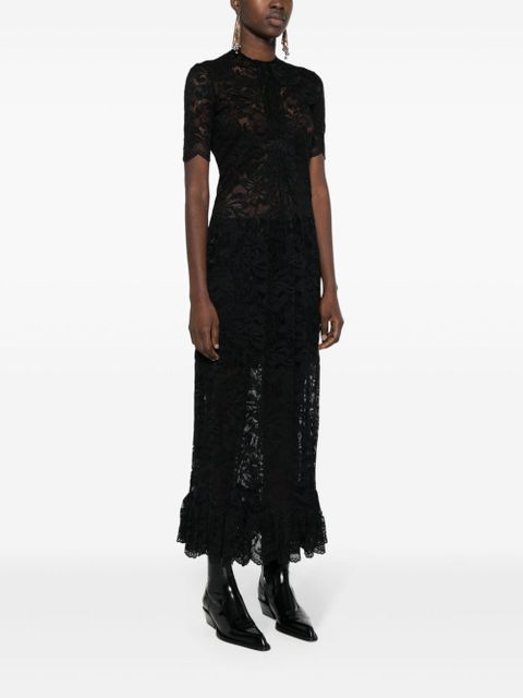 Rabanne floral-lace maxi dress - Black